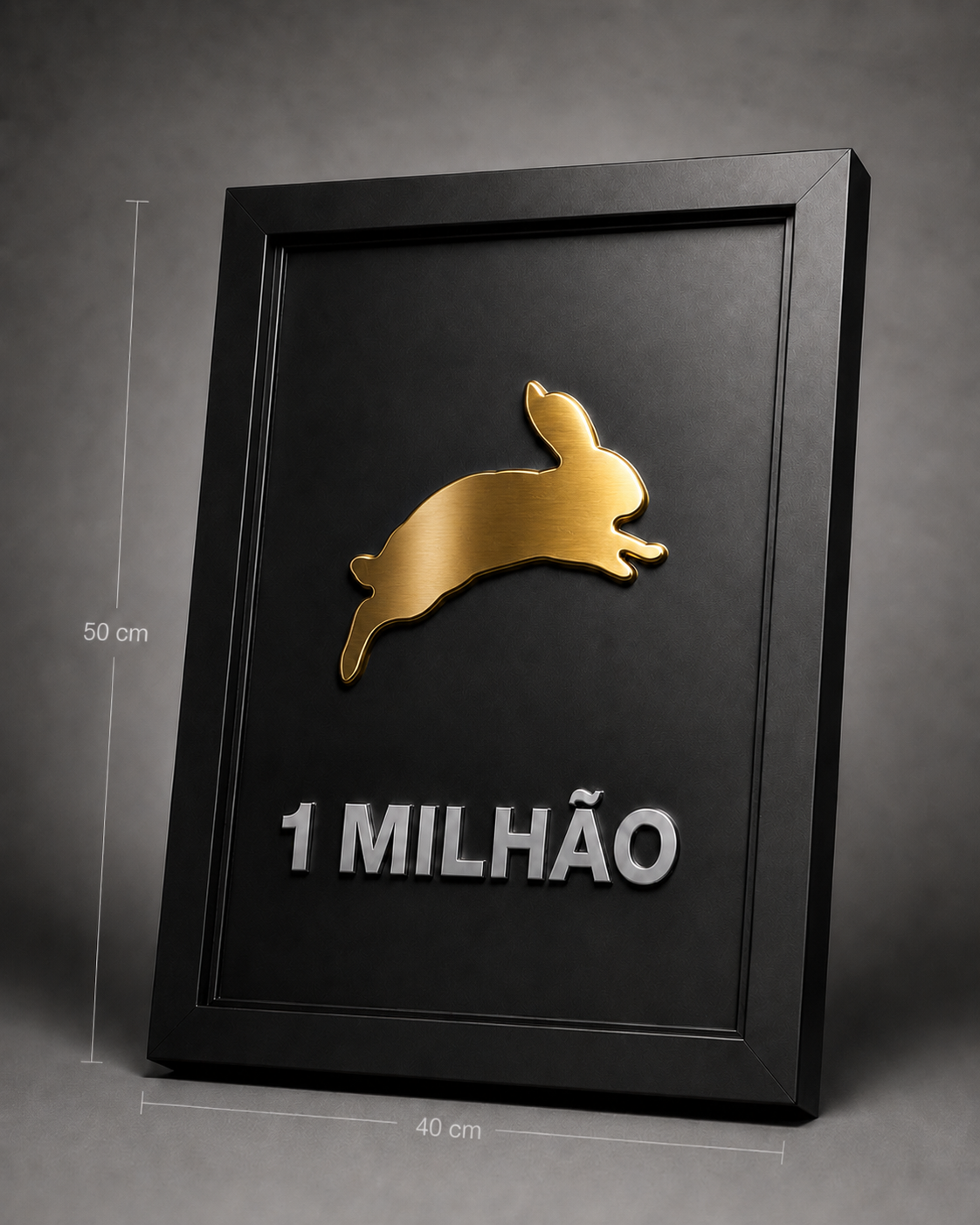 Placa de premiação VeryFans — 1 milhão de reais em vendas